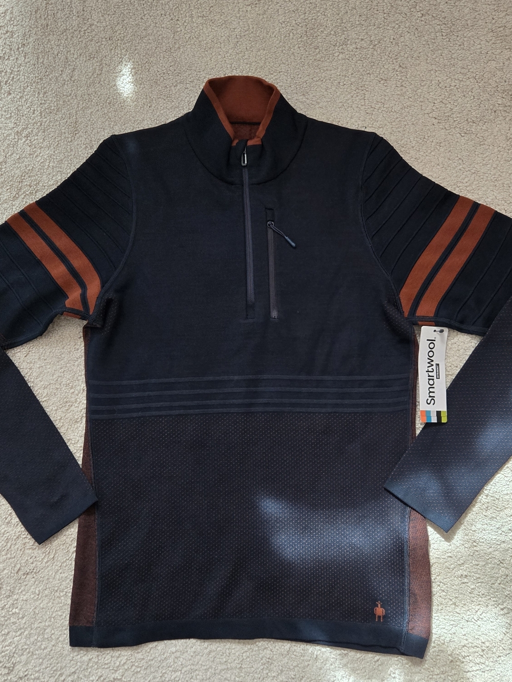 Smartwool Intraknit 1/4 Zip Thermal Merino Base Layer Womens Medium